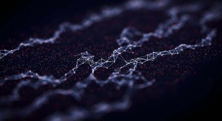 Abstract Digital Art Network Connections, Data Flow Visualization, Futuristic Technology Background,  Intricate Web of Lines and Points,  Digital Art Design