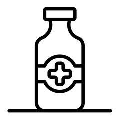 Obraz premium Syrup Bottle Vector Line Icon Design