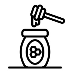 Honey Dip Vector Line Icon Design
