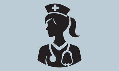 nurse, outline, person, business, vector, blueprint, businesswoman, doctor, hardhat, occupation, standing, care, computer graphic, headwear, illustration, woman, adult, box, black color, business fina