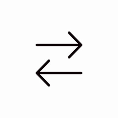 arrows left right icon sign vector