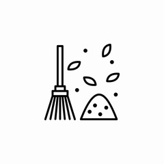 broom dust icon sign vector