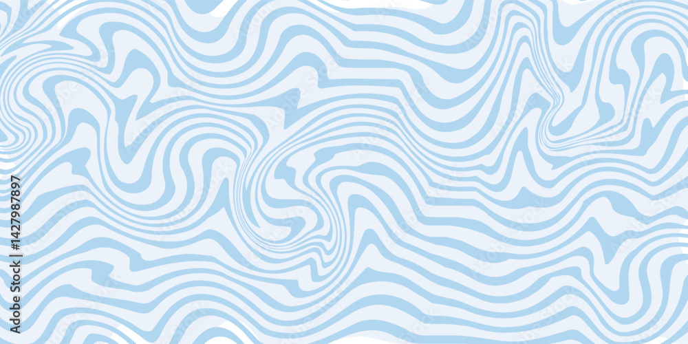 Poster abstract background seamless pattern with colorful waves. trendy vector illustration in retro psyche