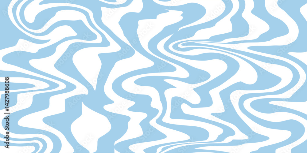 Poster abstract background seamless pattern with colorful waves. trendy vector illustration in retro psyche