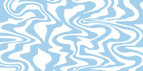 Abstract background seamless pattern with colorful waves. Trendy vector illustration in retro psychedelic style