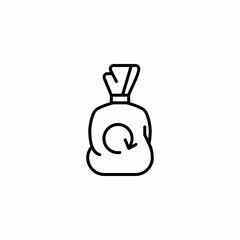 garbage bag icon sign vector