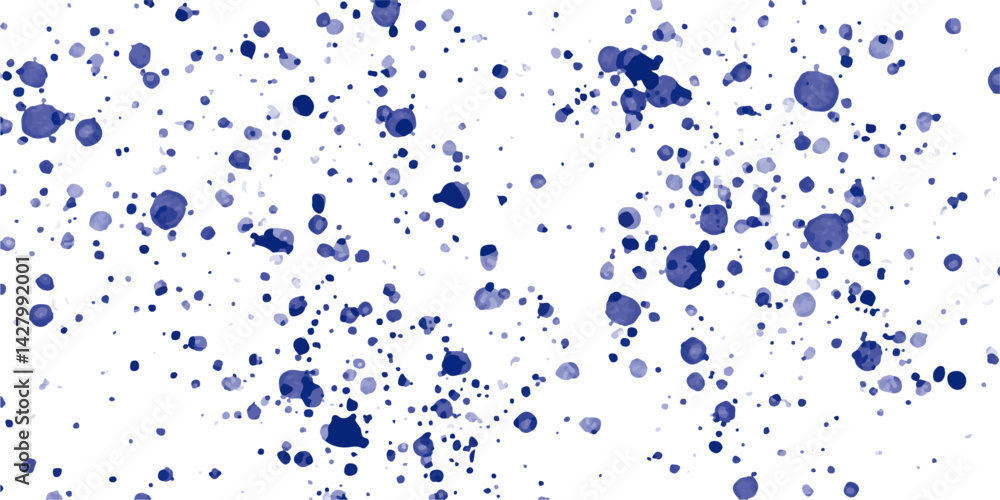 Poster seamless pattern of blue and white dalmatian isolated on white vector for design and decoration abst