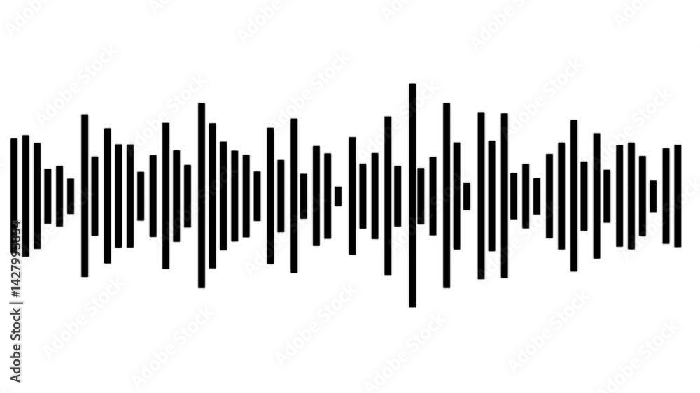 Leinwandbilder dynamic equalizer visual effect, abstract sound waves, digital simple equalizer (sound wave), on iso