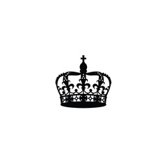 Obraz premium Crown silhouette on white background