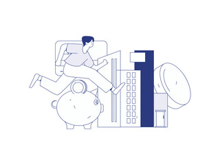 Home loan flat vector concept operation illustration
