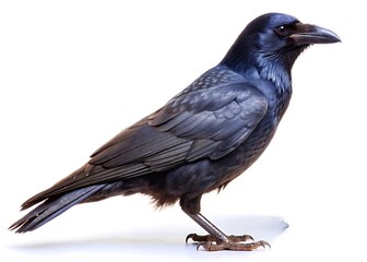 Obraz premium Carrion crow isolated on white background