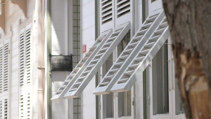 Unique architectural features of a historic building in the city