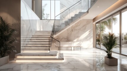 Obraz premium Modern interior lobby contemporary building