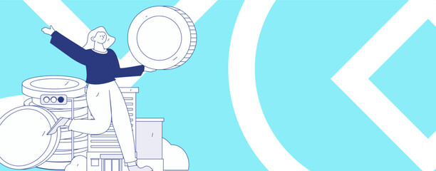 Home loan flat vector concept operation illustration
