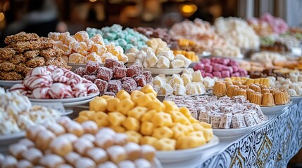 Colorful array of sugared delights