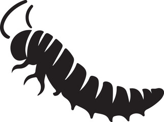 Antique old French engraving illustration: Insect Larva caterpillar