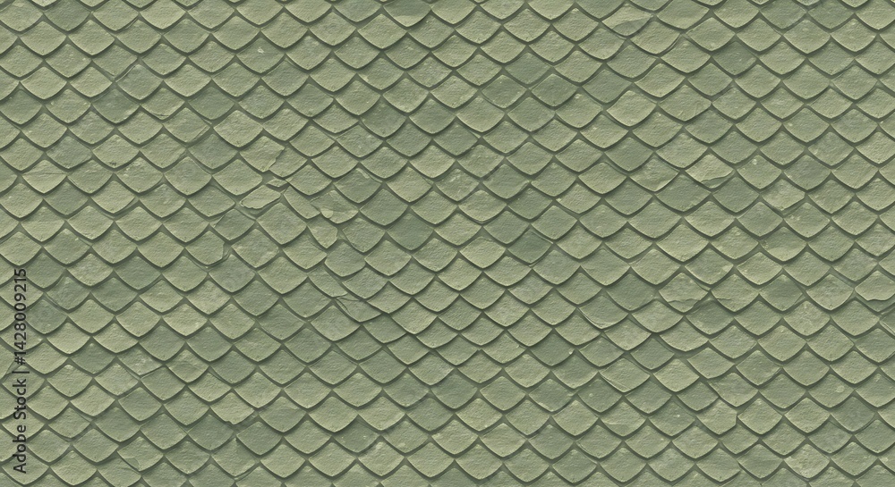 Aufkleber dragon scale pattern as repeating curved lines, tessellation effect, minimalist texture