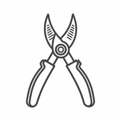 A pair of metal garden shears with black rubber handles, perfect for trimming plants and gardening tasks.