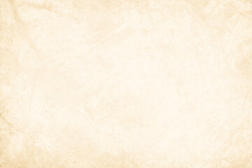 Colour old concrete wall texture background. Close up retro plain cream color cement wall background texture. Design paper vintage parchment element.