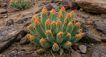 Dorstenia Foetida In A Rocky Desert Environment