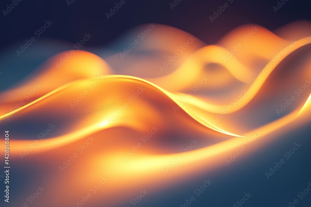 Poster captivating waves of light create a mesmerizing flow in a dark setting