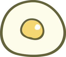 目玉焼きの手描きアイコンイラスト