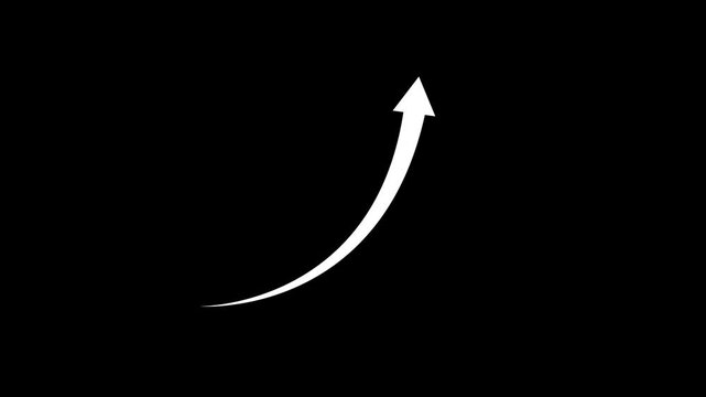 Business growth arrow, business graph icon animated video