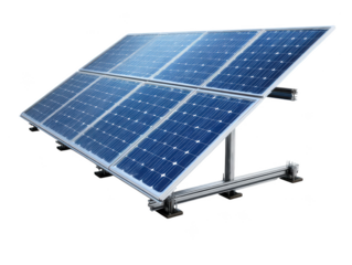 Modern solar panel system energy renewable technology clean power eco sun on transparent background