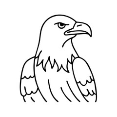 bald eagle icon, bald eagle line art - simple line art of bald eagle, perfect for bald eagle logos and icons