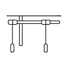 ballet barre icon, ballet barre line art - simple line art of ballet barre, perfect for ballet barre logos and icons