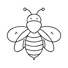 bee icon, bee line art - simple line art of bee, perfect for bee logos and icons
