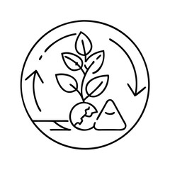 biodegradable icon, biodegradable line art - simple line art of biodegradable, perfect for biodegradable logos and icons