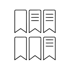 bookmark collection icon, bookmark collection line art - simple line art of bookmark collection, perfect for bookmark collection logos and icons