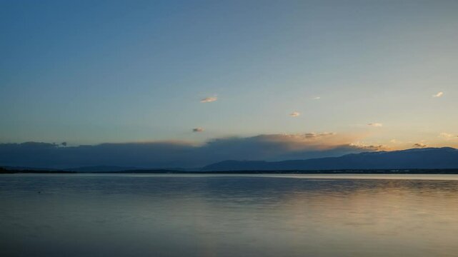 Sonnenuntergang Genfersee - Zeitraffer