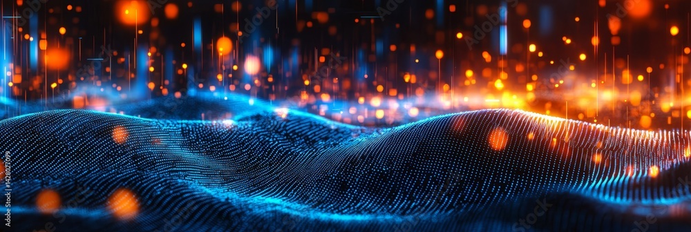 Poster representation of big data in a futuristic design