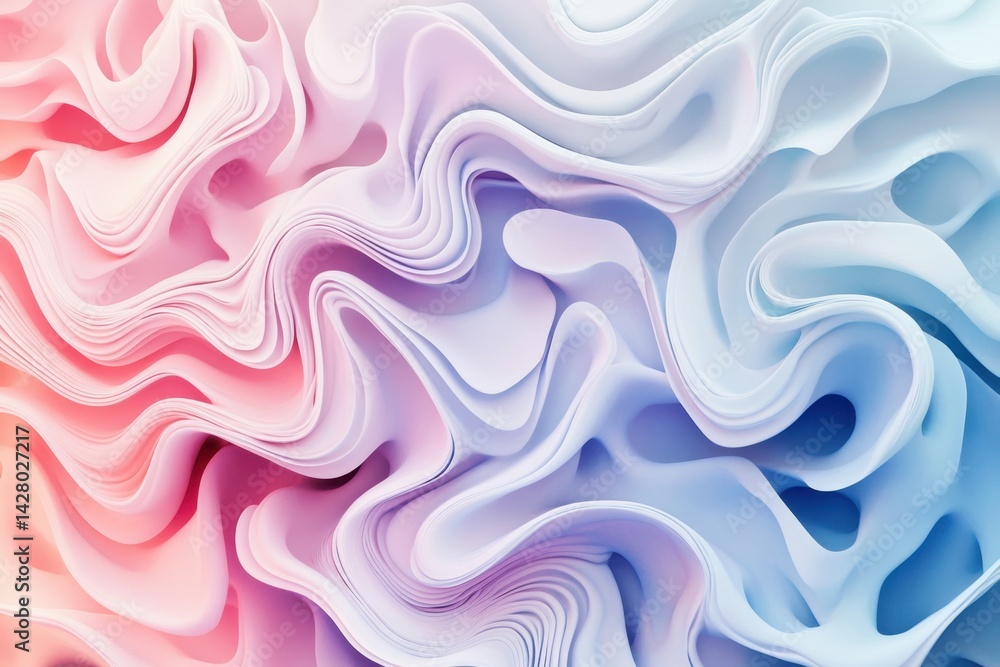 Aufkleber abstract swirling patterns in soft pastel colors across a textured background