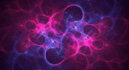 A mesmerizing display of abstract art, blending pink and blue hues in a dynamic arrangement.