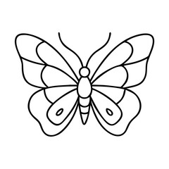 butterfly icon, butterfly line art - simple line art of butterfly, perfect for butterfly logos and icons