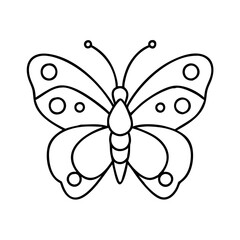 butterfly icon, butterfly line art - simple line art of butterfly, perfect for butterfly logos and icons