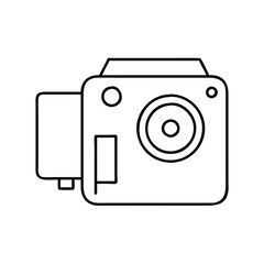 camera icon, camera line art - simple line art of camera, perfect for camera logos and icons