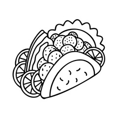carnitas tacos icon, carnitas tacos line art - simple line art of carnitas tacos, perfect for carnitas tacos logos and icons