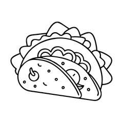 carnitas tacos icon, carnitas tacos line art - simple line art of carnitas tacos, perfect for carnitas tacos logos and icons