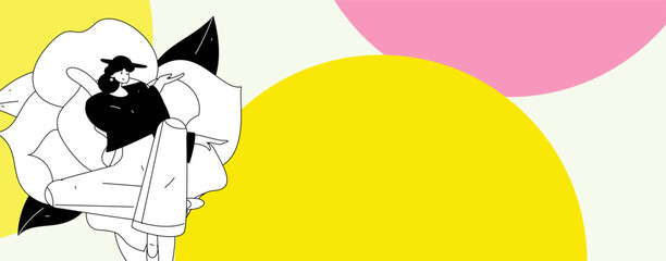 3.12 International Women's Day professional women flat character vector concept operation hand drawn illustration
