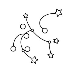 constellation icon, constellation line art - simple line art of constellation, perfect for constellation logos and icons