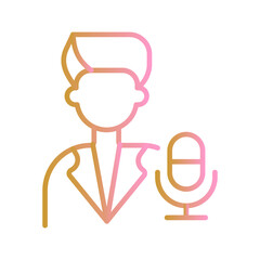 Obraz premium Podcast Host Icon Design