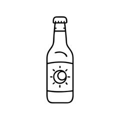 corona bottle icon, corona bottle line art - simple line art of corona bottle, perfect for corona bottle logos and icons
