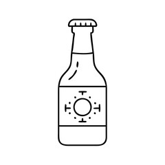 corona bottle icon, corona bottle line art - simple line art of corona bottle, perfect for corona bottle logos and icons