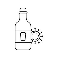 corona bottle icon, corona bottle line art - simple line art of corona bottle, perfect for corona bottle logos and icons