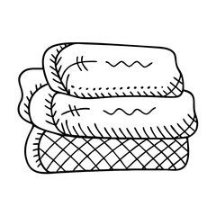 cozy blanket icon, cozy blanket line art - simple line art of cozy blanket, perfect for cozy blanket logos and icons