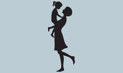 silhouette of a girl in a dress